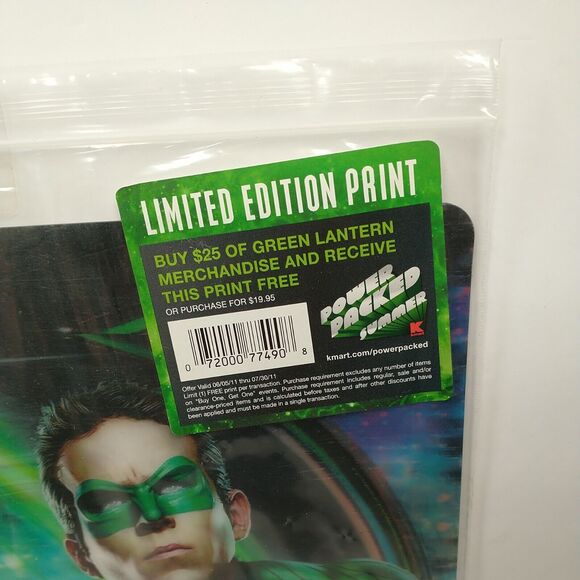 DC Comics Green Lantern Movie Lenticular 11" x 14" Limited Edition Print 2011 - Picture 2 of 9